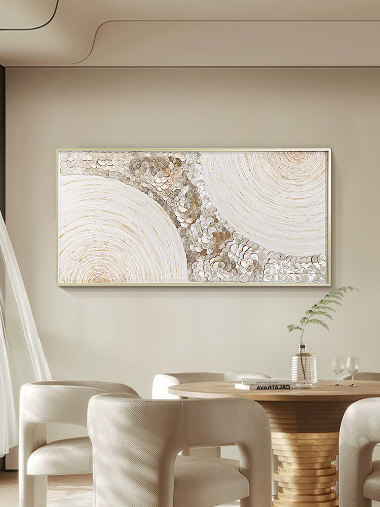 Geometric Capiz Shell Wall Art - Natural Ocean Shadow Box (Style C)