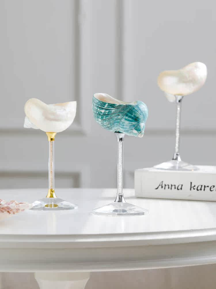 Green Conch Shell Wine Glasses - Set of 2