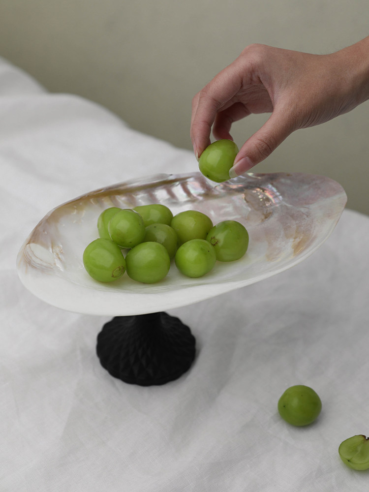 Natural Mussel Shell Jewelry Dish - Mother of Pearl Trinket Tray