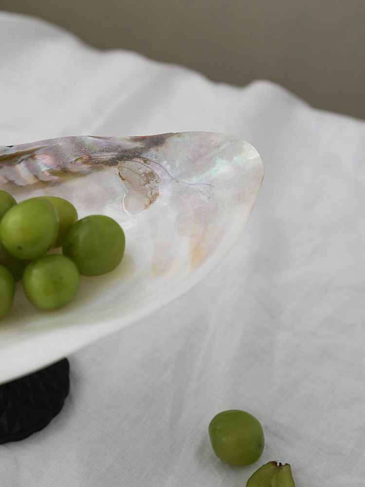 Natural Mussel Shell Jewelry Dish - Mother of Pearl Trinket Tray